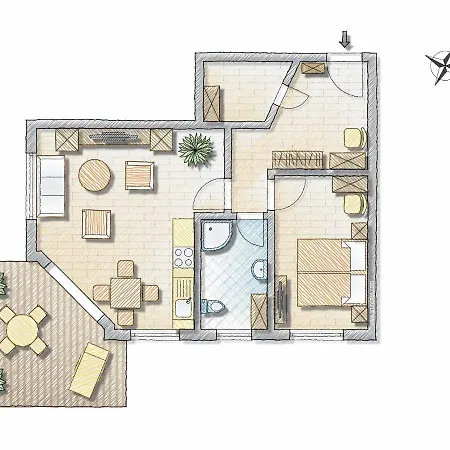 아파트 Haus Meeresrauschen Whg 03 *
